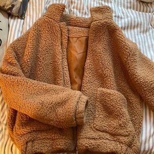 Medium brown teddy coat